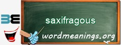 WordMeaning blackboard for saxifragous